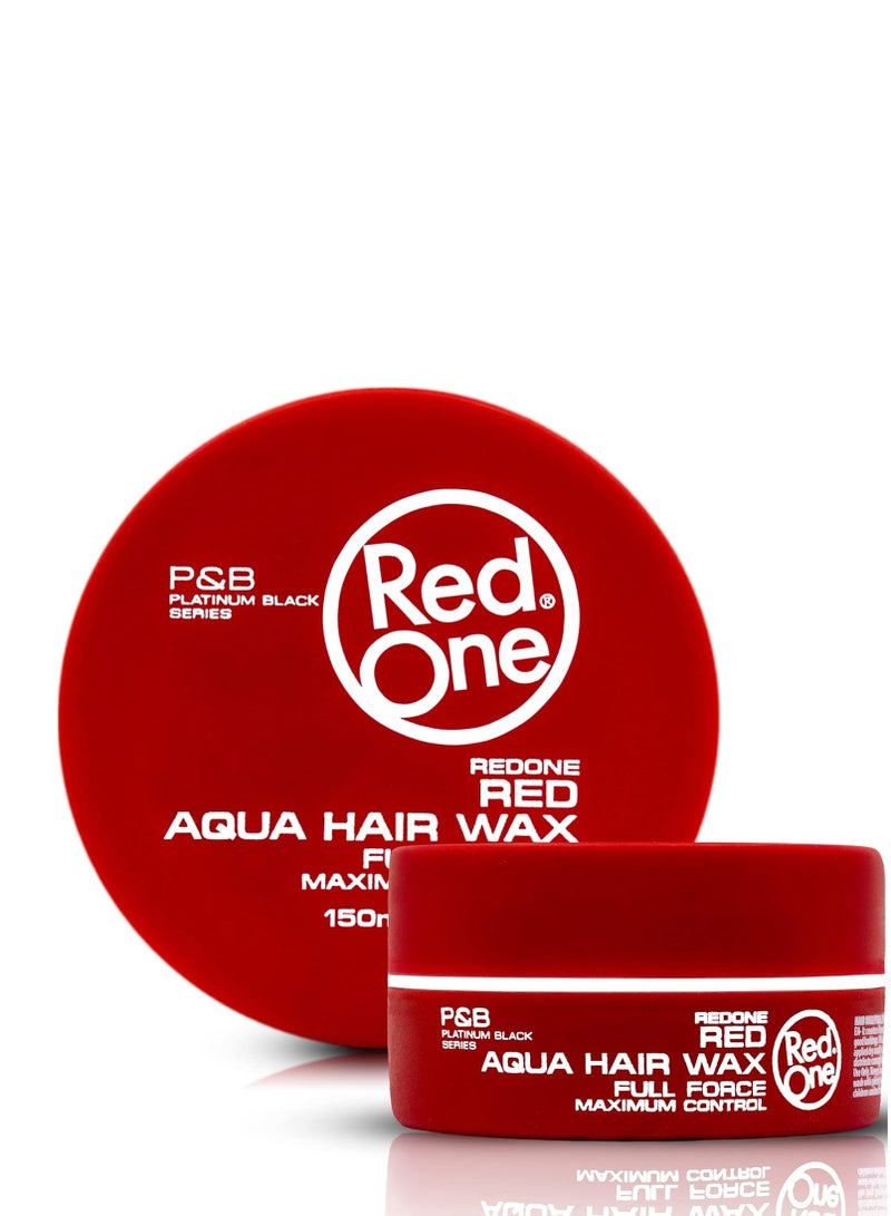 ريد ون شمع تصفيف الشعر RedOne Aqua أحمر 150 مل – ثبات قوي ولمعان طويل الأمد - Image 1