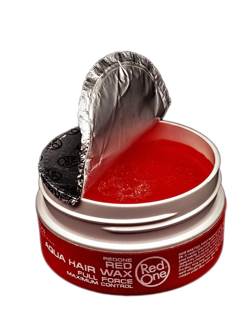 ريد ون شمع تصفيف الشعر RedOne Aqua أحمر 150 مل – ثبات قوي ولمعان طويل الأمد - Image 4