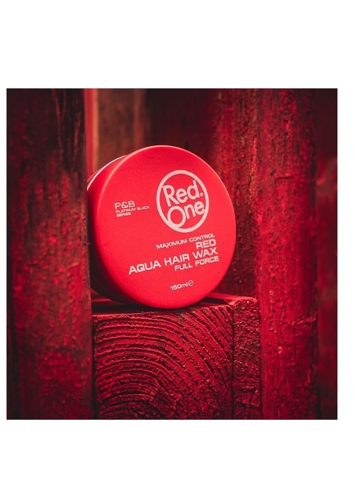 ريد ون شمع تصفيف الشعر RedOne Aqua أحمر 150 مل – ثبات قوي ولمعان طويل الأمد - Image 5
