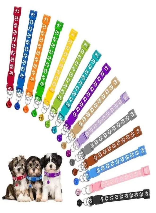 Hachiko (Buy 1 Get 1 Free) 2 pcs.Cat Collar with Bell, Adjustable Rainbow Collars for Cat Kitty Puppy Rabbit Small Animals- (Random Colors) - Image 1