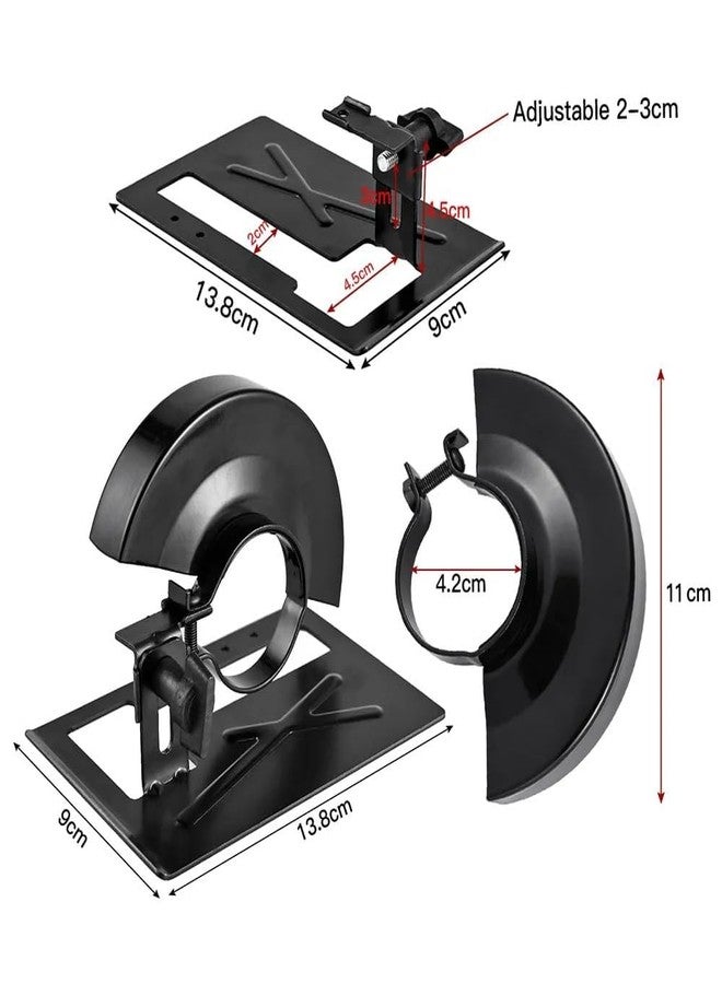 Veltrix – 4” Metal Angle Grinder Stand Bracket Support Base with Guard Cover | Converts Grinder into Tile or Wood Cutter | Adjustable Cutting Tool Holder for DIY and Workshop Use - Image 2