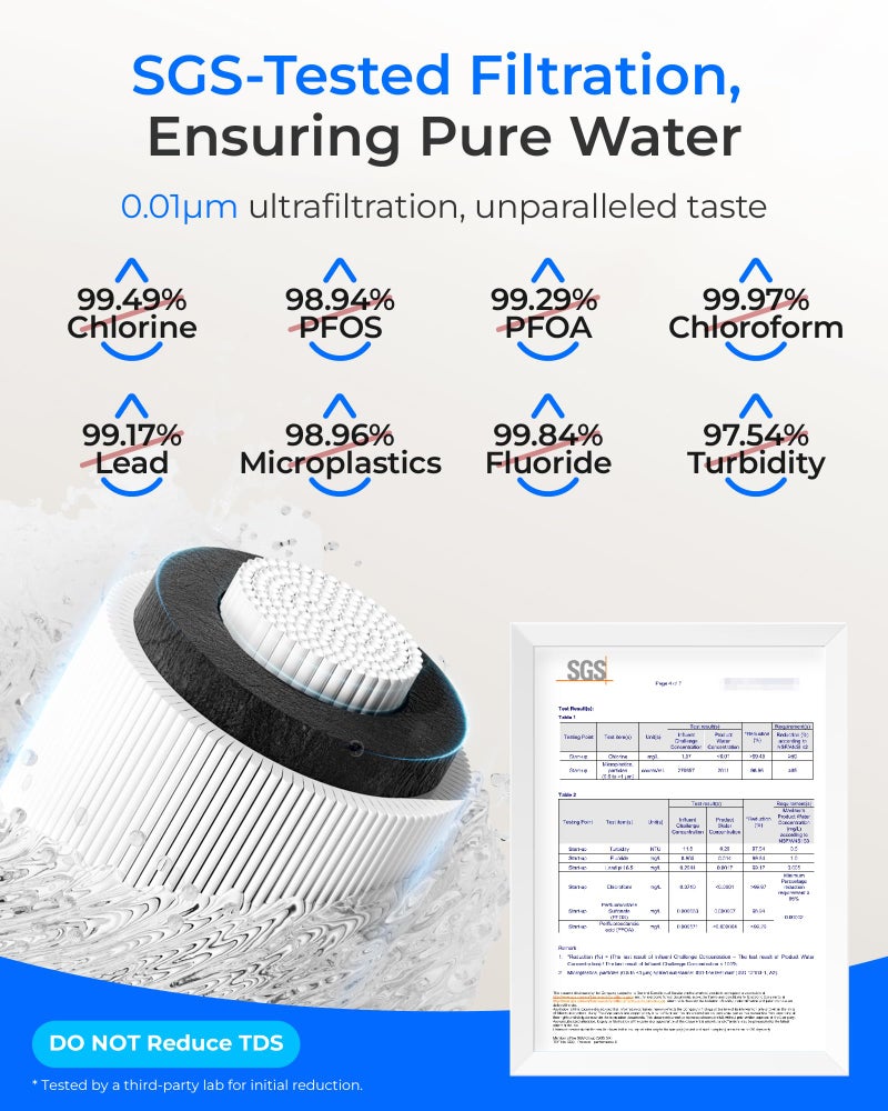 Waterdrop 17UA-UF 0.01 Î¼m Ultra Filtration Under Sink Water Filter System, 3 Years, Reduces Lead, Chlorine, Bad Taste & Odor, Direct Connect to Kitchen Faucet, USA Tech - Image 3