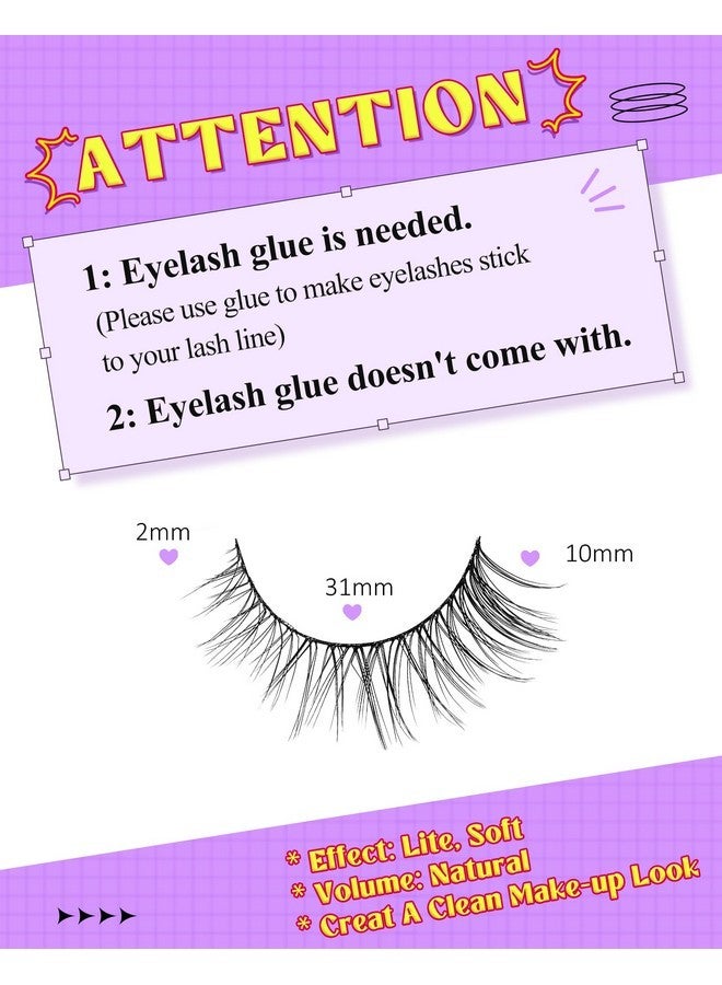 اونلي اول رموش طبيعية رموش خفيفة رموش صناعية بمظهر طبيعي رموش طبيعية واسعة رموش صناعية ناعمة رموش منفوشة 7 أزواج D11 تدريجية - 10 مم - Image 2