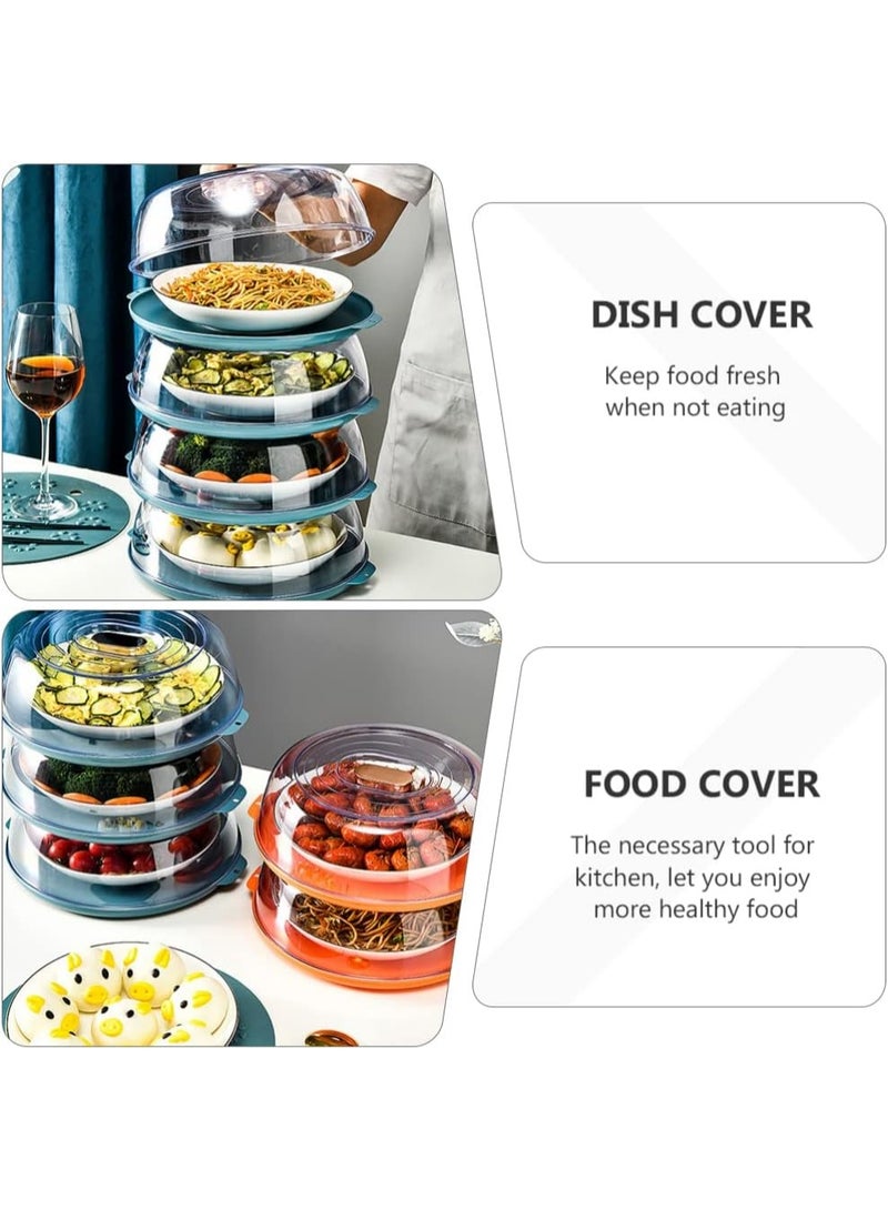 اطباق غطاء اكليرك للتلاجة (عدد قطعة واحدة) لتغطية  الطعام  والتورت – غطاء اكليرك لحفظ الطعام وحمايته من الرذاذ – غطاء طعام شفاف - غطاء أطباق قابل لإعادة الاستخدام الثلاجة - غطاء اطباق-  تصميم عملي لحفظ الحرارة - غطاء طبق - أغطية الاطباق – اطباق حفظ الاكل  والكيك والمخبوزات - Image 4
