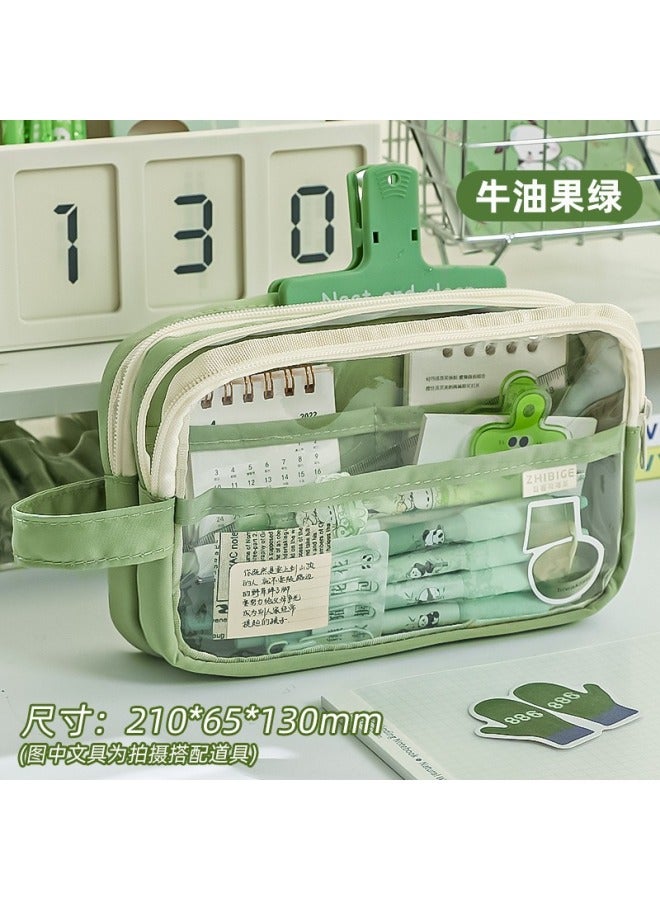 Transparent 5-layer Large-capacity Pencil Case For Boys And Girls, Stationery Box, Pencil Case, Boys' Stationery Bag, High-value Pencil Bag