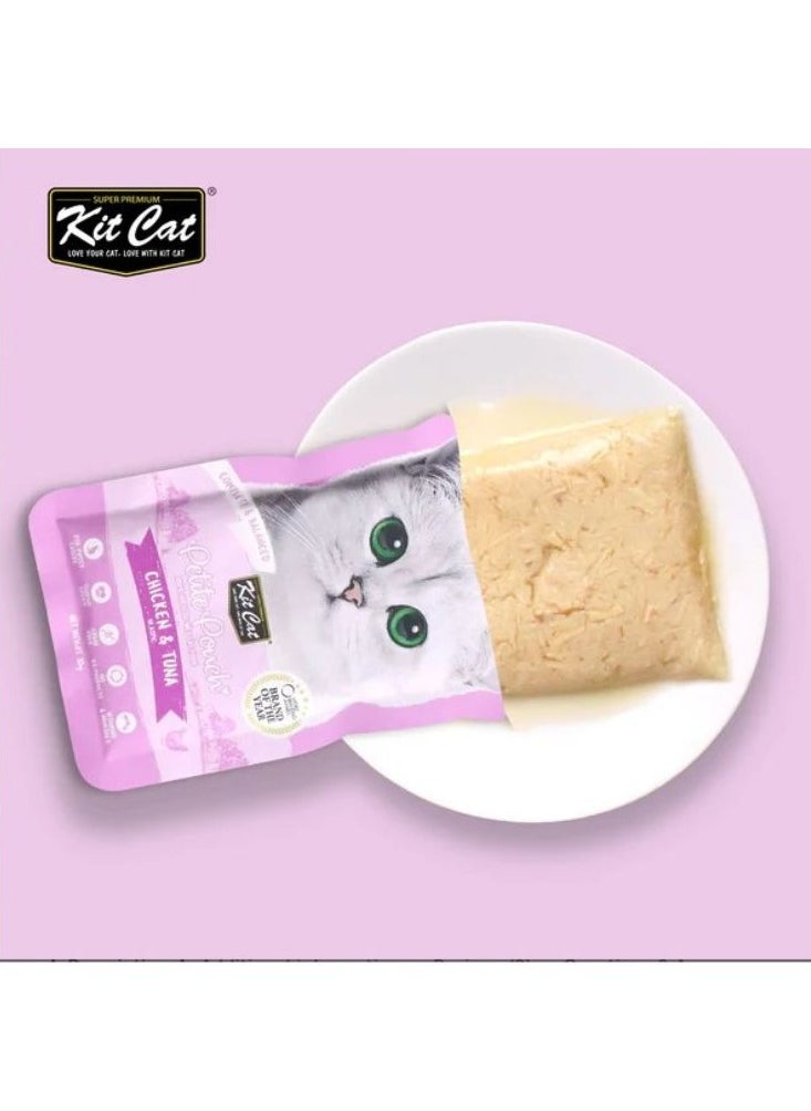 Kit Cat Cat Wet Treat Chicken And Tuna Flavor 10g Pack Of 6  - Image 3