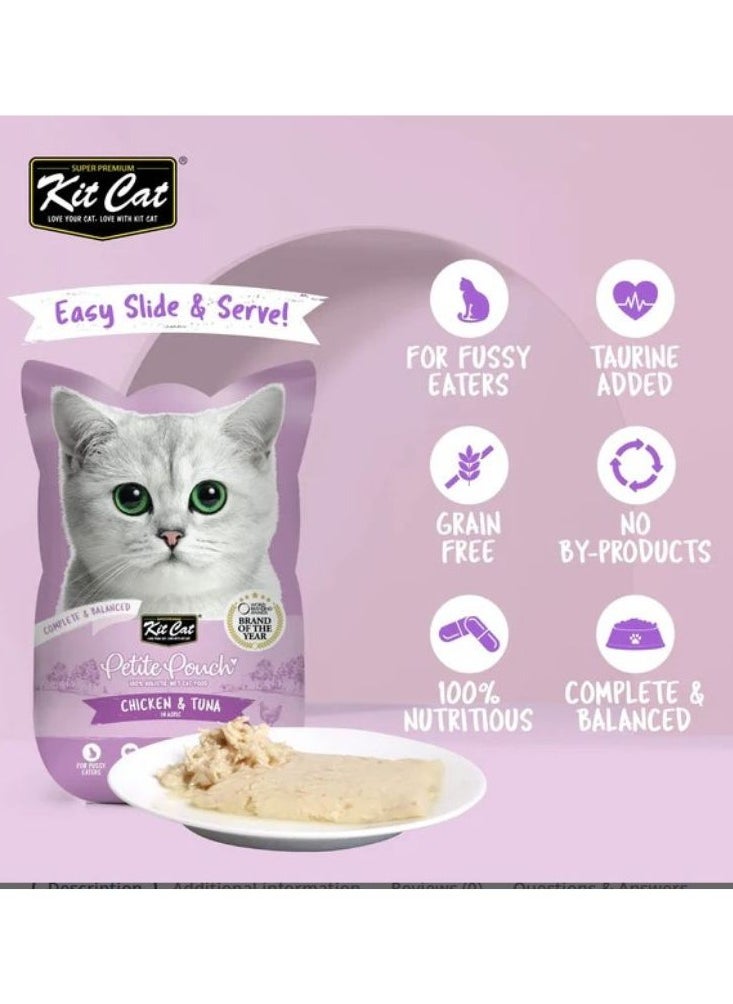 Kit Cat Cat Wet Treat Chicken And Tuna Flavor 10g Pack Of 6  - Image 4