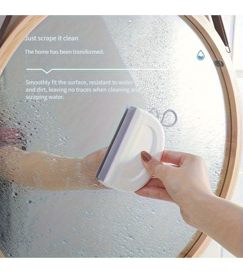 Blue Wiper Blade for Glass Washbasin Mirror Small Wiper - Image 1