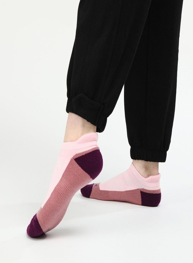 WANDER Merino Wool Ankle Hiking Socks Womens 3 Pairs Lightweight Cushioned Low Cut Running Athletic Socks - Image 5