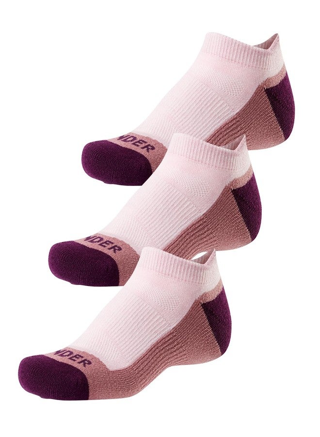WANDER Merino Wool Ankle Hiking Socks Womens 3 Pairs Lightweight Cushioned Low Cut Running Athletic Socks - Image 1