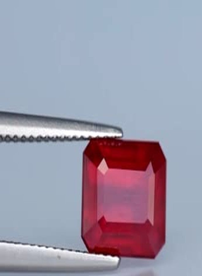 GEMS RIVER Natural Manik Stone I 9.25 Carat Super Quality Burma Ruby Stone Certified Loose Gemstone I for Astrological Purpose (O329) - Image 2