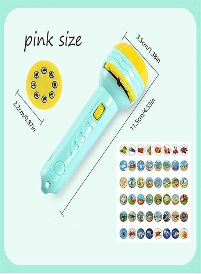 LittleLovik Mini Projector Flashlight, 6 Slide Discs in Animal, Statistics, Alphabet, Vegetable & Plus-Minus Patterns, 48 Colorful Images - Interactive Story Telling Toy for Learning (Pack of 1). - Image 4