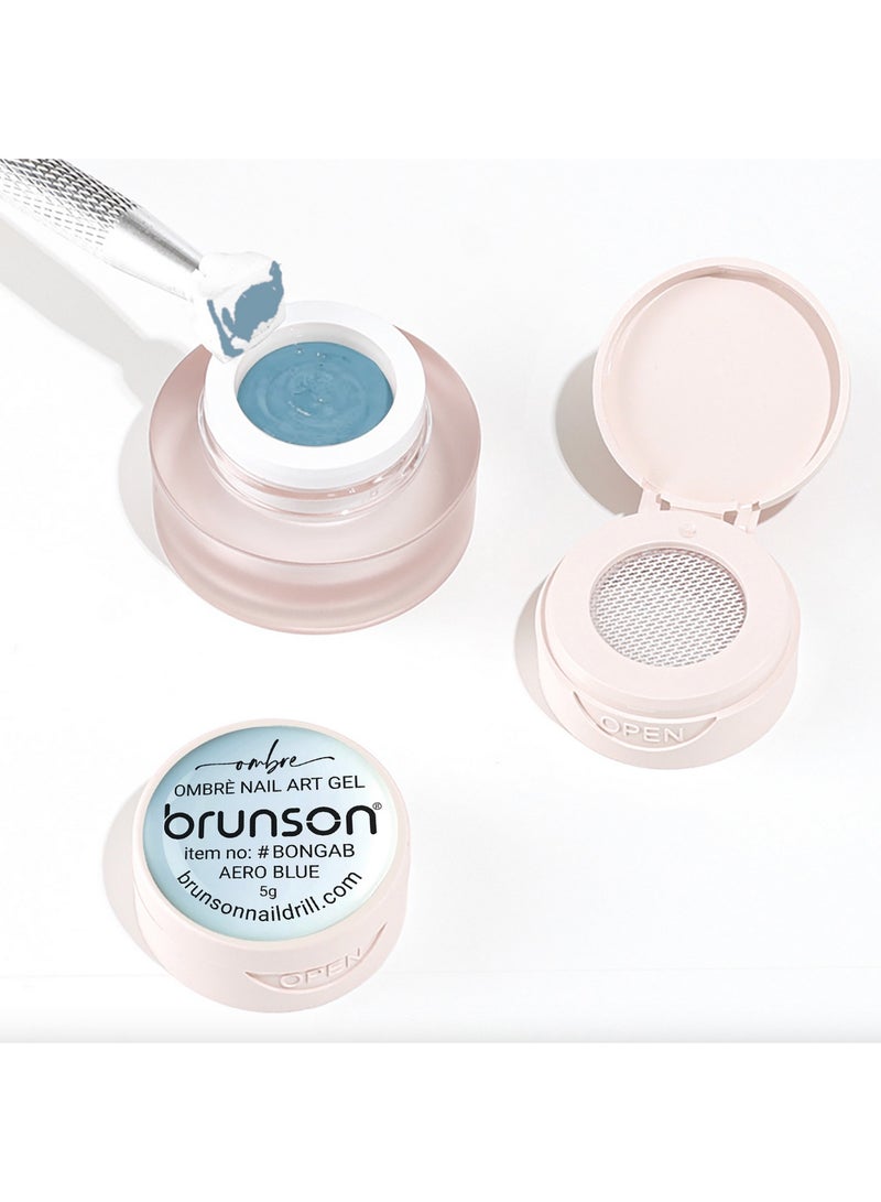 brunson Nail Art Gel - Brunson 2-in-1 Cushion Patting Ombre Nail Art Gel 8gm – UV/LED Nail Gel for Gradient Ombre, French Nail Art & Creative Designs | Sponge & Brush Dual Application Gel for Professional Salon Use - Image 2