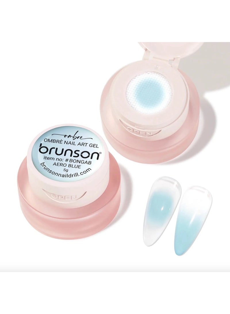 brunson Nail Art Gel - Brunson 2-in-1 Cushion Patting Ombre Nail Art Gel 8gm – UV/LED Nail Gel for Gradient Ombre, French Nail Art & Creative Designs | Sponge & Brush Dual Application Gel for Professional Salon Use - Image 1
