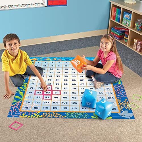 Learning Resources Make a Splash 120 Mat Floor Game Math Manipulatives Addition and Subtraction Board Games Classroom Must Haves Homeschool Supplies Montessori Gifts for Boys and Girls - Image 5