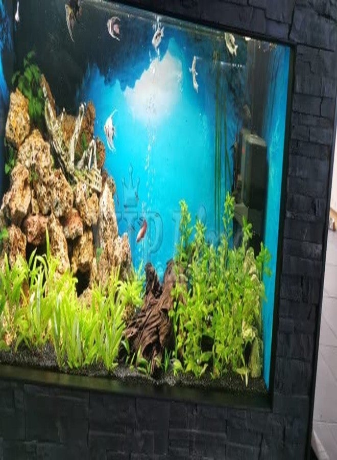 Aquarium Background Poster Under Water Cave Sunlight Fish Tank Backdrop Decorations PVC Fish Tank Background (24" x 12"/ 61 x 30cm) - Image 4