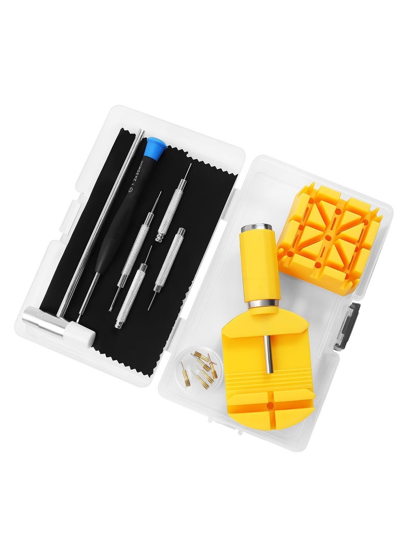 SANMUGEED Ultimate Watch Link Removal kit - Adjustable Bracelet Repair & Resizing, Watch Band Remover, Screwdriver, Hammer, Pin Punch, Watch Back Remover - Includes Storage Box - Image 1