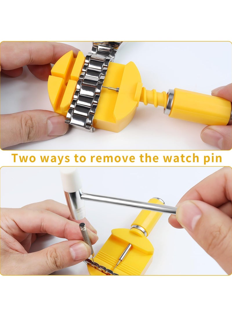 SANMUGEED Ultimate Watch Link Removal kit - Adjustable Bracelet Repair & Resizing, Watch Band Remover, Screwdriver, Hammer, Pin Punch, Watch Back Remover - Includes Storage Box - Image 3
