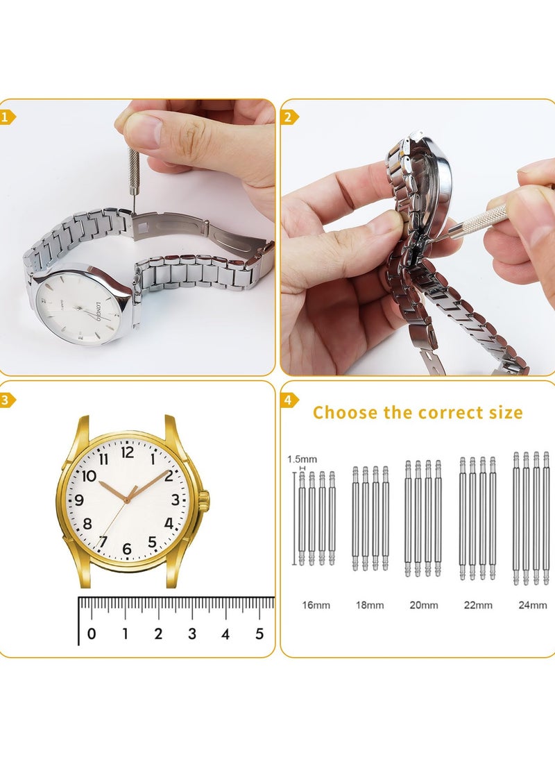 SANMUGEED Ultimate Watch Link Removal kit - Adjustable Bracelet Repair & Resizing, Watch Band Remover, Screwdriver, Hammer, Pin Punch, Watch Back Remover - Includes Storage Box - Image 5