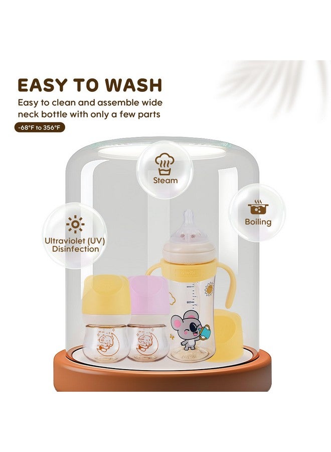 AIWIBI Anti-Colic Baby Bottle, 6 oz, Natural Feel, Easy to Clean, Medium Flow Nipples Included, Wide Neck, BPA Free - 3-6 Months (2 pk) - Image 5