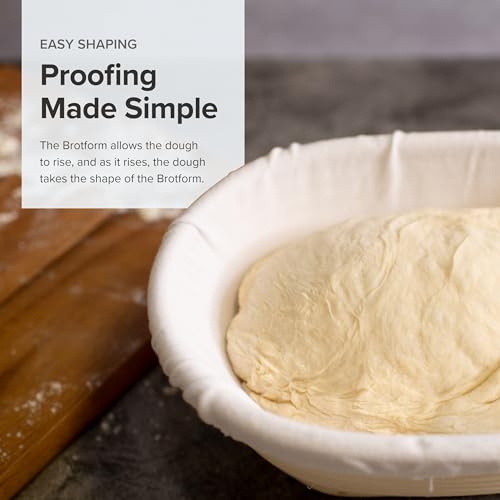 Frieling Proofing Basket, Brotform Bread Rising Banneton and Serving Basket, Oval, 11-Inch 10-Inch by 7-Inch - Image 3