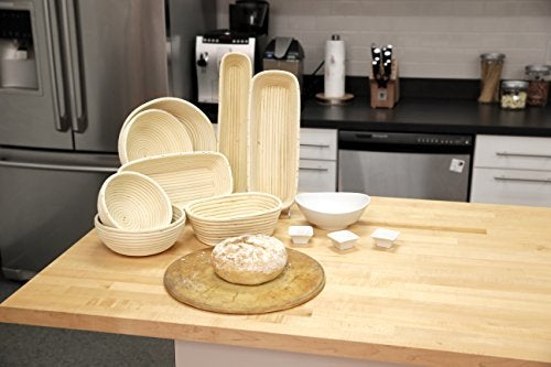 Frieling Proofing Basket, Brotform Bread Rising Banneton and Serving Basket, Oval, 11-Inch 10-Inch by 7-Inch - Image 2