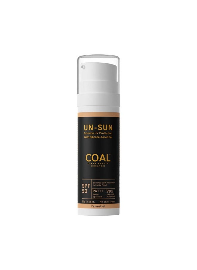 COAL CLEAN BEAUTY Un-Sun Spf 50 Pa+++ Sunscreen With Probiotics | Uva/Uvb, Anti-Ageing, Blue Light Protection & Water Resistant | Men & Women | All Skin Types | 30G  - Image 1