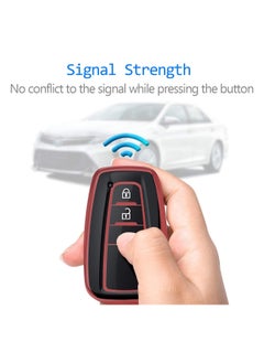 TOYOTA Toyota Camry 2023 4 Button Remote Key Fob Case TPU Car Key Case 1 Pcs Car Key Fob Cover Red  - Image 2