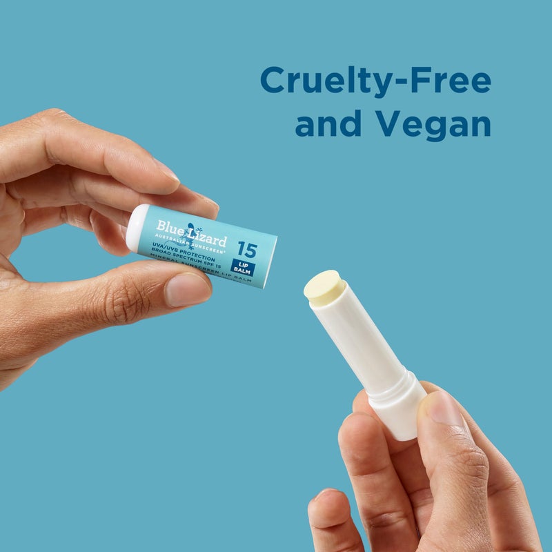 BLUE LIZARD 3-Pack Blue Lizard Mineral SPF 15 Lip Balm: Broad Spectrum Sun Protection, Natural Coconut Flavor, 8 Natural Oils, Infused with Australian Kakadu Plum, Rich in Vitamin C, Vegan, Each Tube 0.13 oz. - Image 3