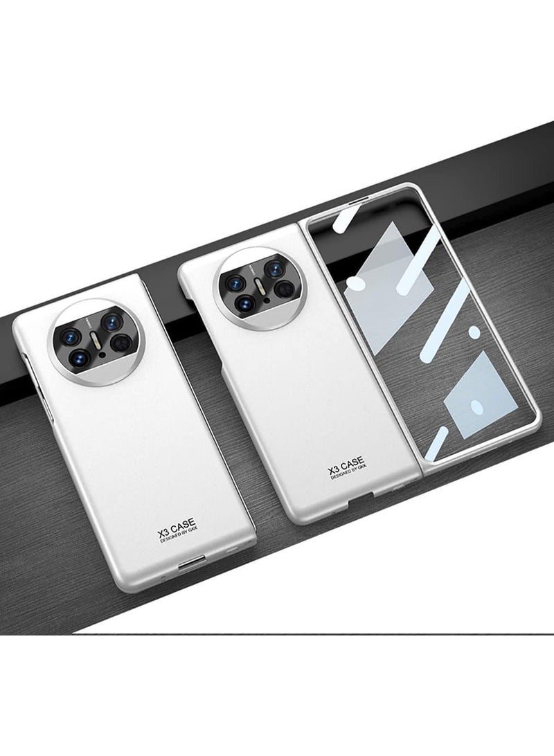 Arabest Ultra Thin Case Compatible with Huawei Mate X3 Tempered Glass Ultrathin Matte Plastic Cover For Mate X3 (Silver) - Image 1