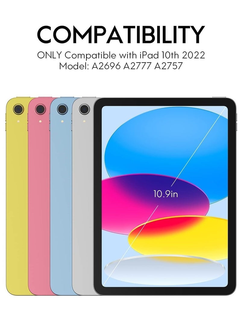 MIGOFAST Touchpad iPad 10th Generation Case with Keyboard, Smart Detachable Keyboard Folio Cover for New iPad 10th Gen 10.9" 2022 (A2696/A2757/A2777), Built-in Pencil Holder, Black - Image 3