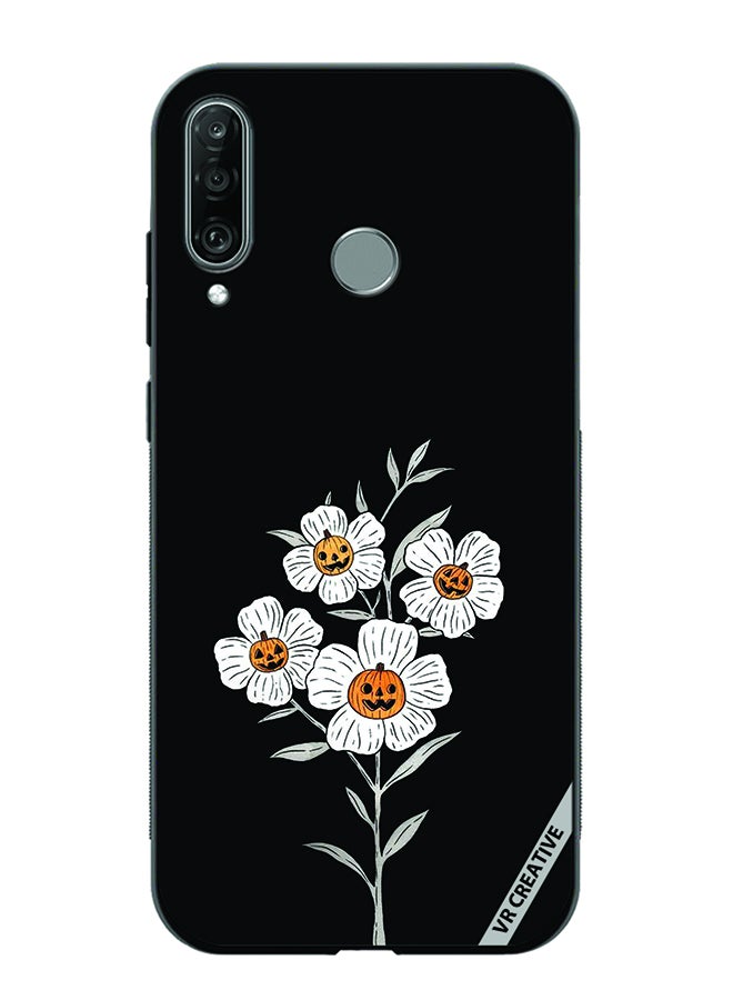 VR CREATIVE Protective Case Cover For Huawei P30 Lite Halloween Flower Design Multicolour - Image 1