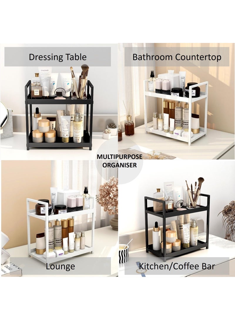 LOKIPA Bathroom Counter Organizer, Bathroom Organizers and Storage Countertop, 2 Tier Black Counter Shelf for Vanity Tables, Dresser, Makeup - Image 4