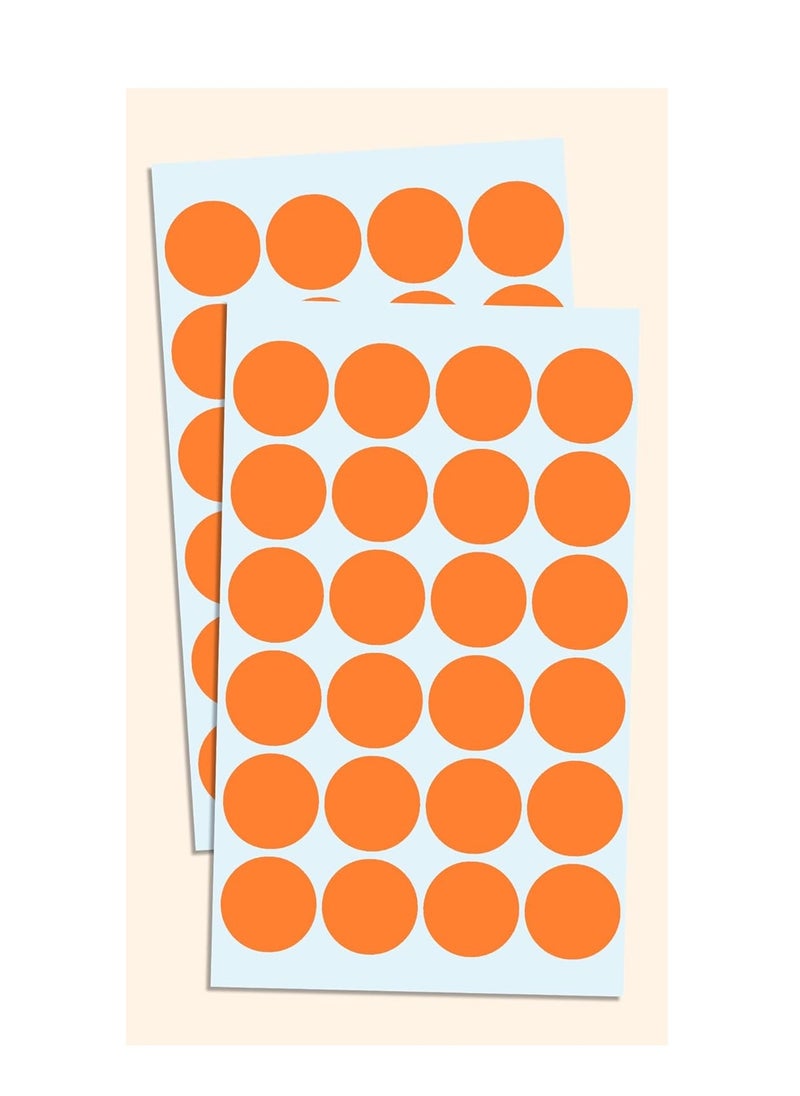 Sadaf 240-Piece Round Labels 25mm Diameter Orange  - Image 2