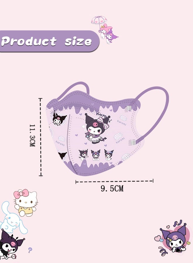 20 Pack Kids Disposable Face Mask Ages 5-12 Filter 3-Layer Safety Face Masks for Kids Daily Use, All Metal Nose Clips - Image 5