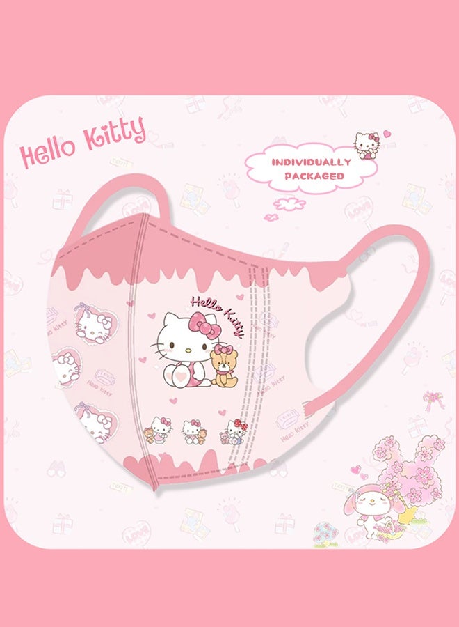 20 Pack Kids Disposable Face Mask Ages 5-12 Filter 3-Layer Safety Face Masks for Kids Daily Use, All Metal Nose Clips - Image 2