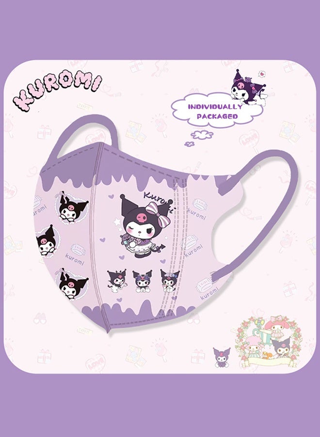 20 Pack Kids Disposable Face Mask Ages 5-12 Filter 3-Layer Safety Face Masks for Kids Daily Use, All Metal Nose Clips - Image 3