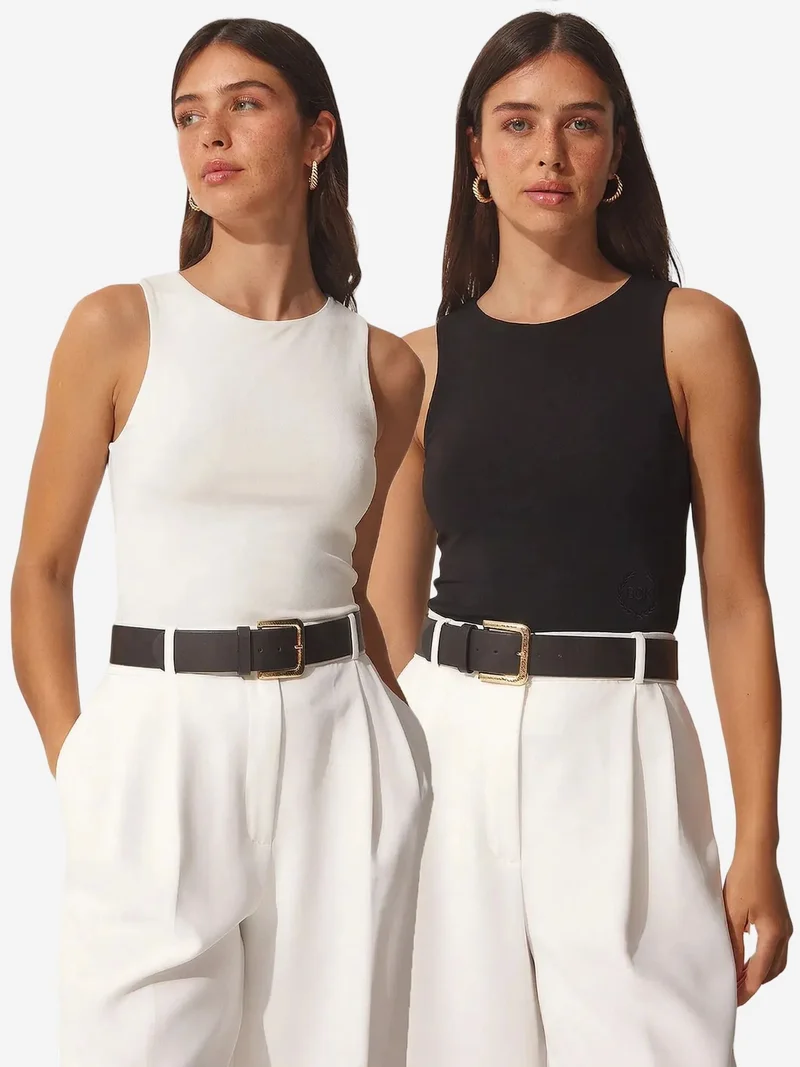 السعادة في إسطنبول ISTANBUL Slim Fit Crew Neck Crop Top