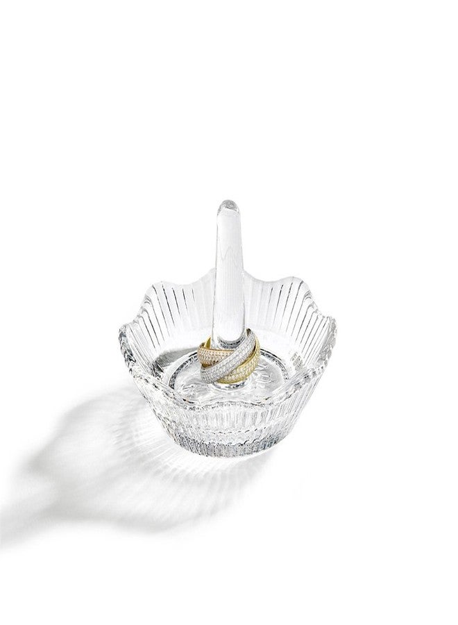 Studio Silversmiths Well-crafted Crystal Scallop Wedding Ring Holder