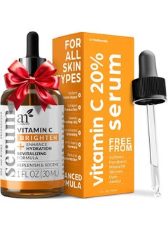 artnaturals Anti-Aging Vitamin C Serum - (1 Fl Oz / 30ml) - with Hyaluronic Acid and Vit E - Wrinkle Repairs Dark Circles, Fades Age Spots and Sun Damage - Enhanced 20% Vitamin C