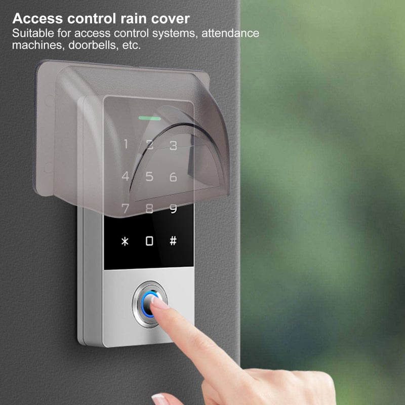 Gray PV Plastic Rain Cover 7.4x4.5x3.0in for Outdoor Doorbell Intercom - Image 5