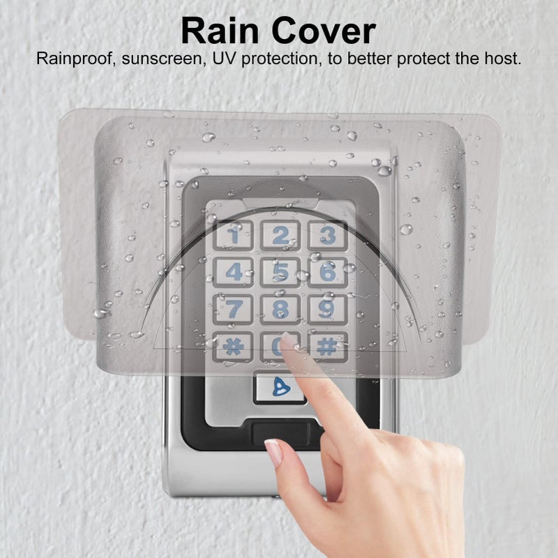 Gray PV Plastic Rain Cover 7.4x4.5x3.0in for Outdoor Doorbell Intercom - Image 4