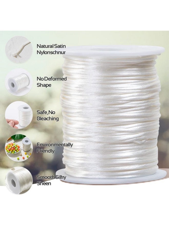 بروميس بيبي حبل من الساتان الأبيض من Promise Babe لسلسلة قلادة بطول 75 مترًا من خط لوازم الحرف اليدوية - Image 2