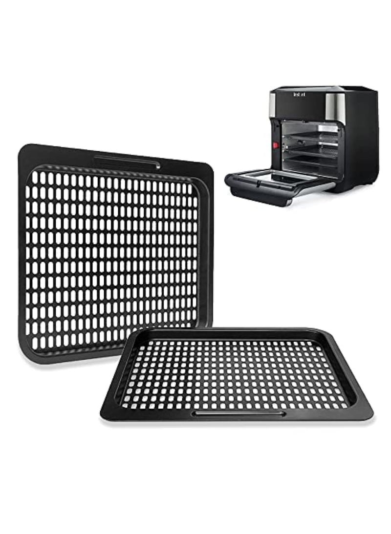 2 Pcs Replacement Cooking Tray, Mesh Cooking Rack Air Fryer Accessories for Instant Vortex, Innsky, Chefman and other Air Fryer Oven, Dishwasher Safe, Removable Mesh Cooking Rack for Air Fryer - Image 1