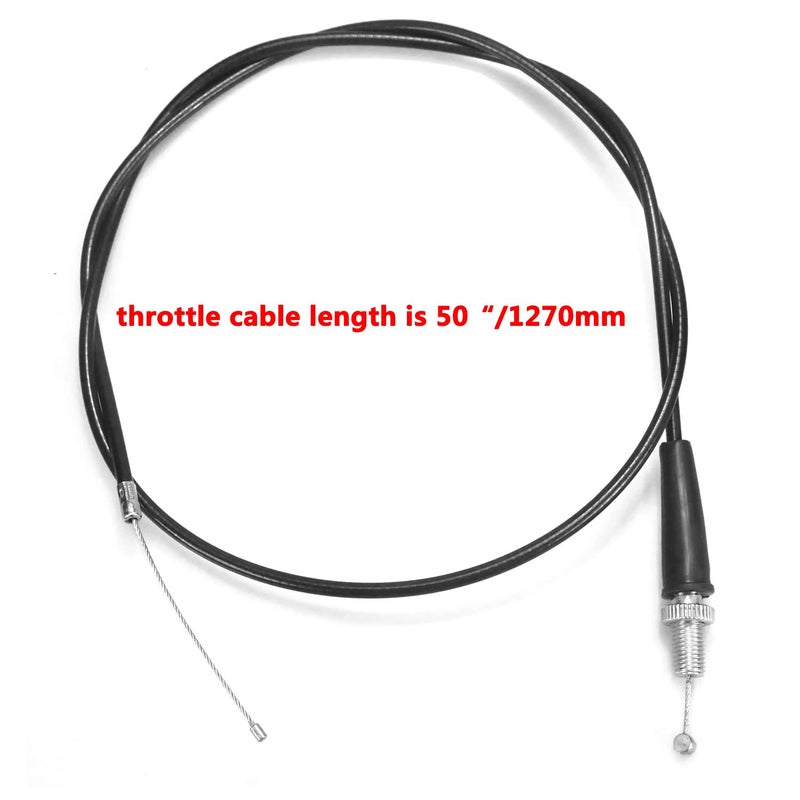 HOLATO 50'' Throttle Cable for Predator 212cc 6.5hp Coleman CT100U CT200U BT200X Baja Warrior Doodlebug Db30 Mb165 Mb200 MOTOVOX MBX10 MBX11 MBX12 Mini Bike 50cc 110cc 125cc Pit Dirt Bike Moto Black - Image 3