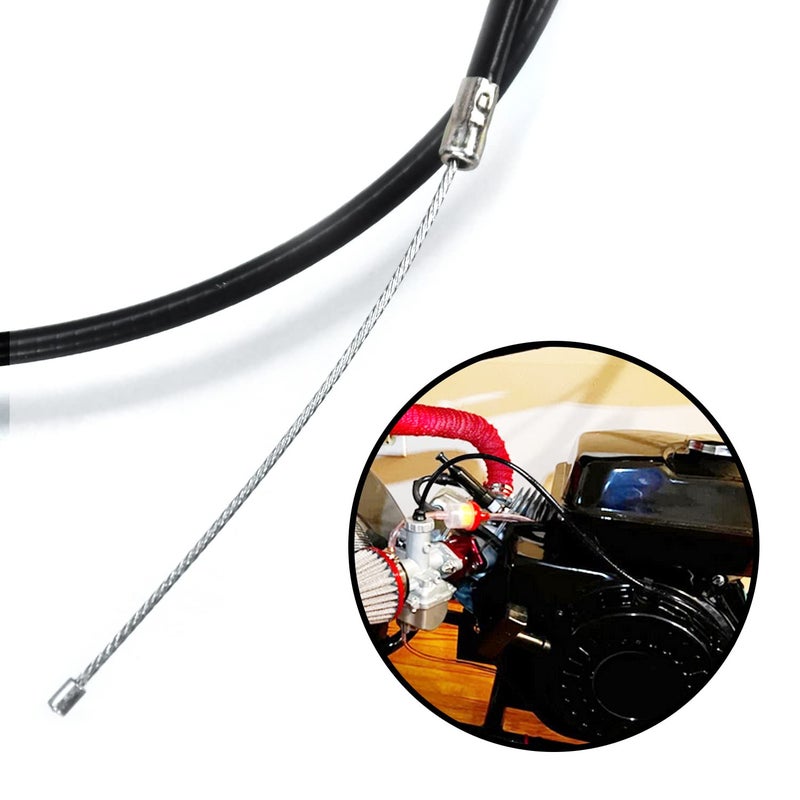 HOLATO 50'' Throttle Cable for Predator 212cc 6.5hp Coleman CT100U CT200U BT200X Baja Warrior Doodlebug Db30 Mb165 Mb200 MOTOVOX MBX10 MBX11 MBX12 Mini Bike 50cc 110cc 125cc Pit Dirt Bike Moto Black - Image 5