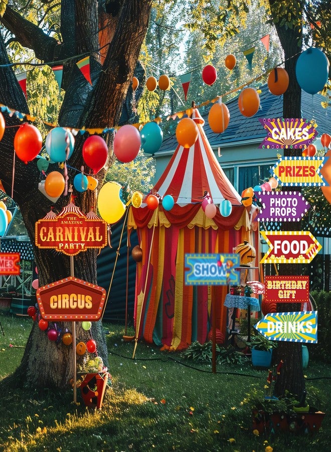 HaPiBiDesign 30 Pieces Circus Party Decoration - Carnival Party Directional Signs Decor - Carnival Theme Party Decorations - Image 5