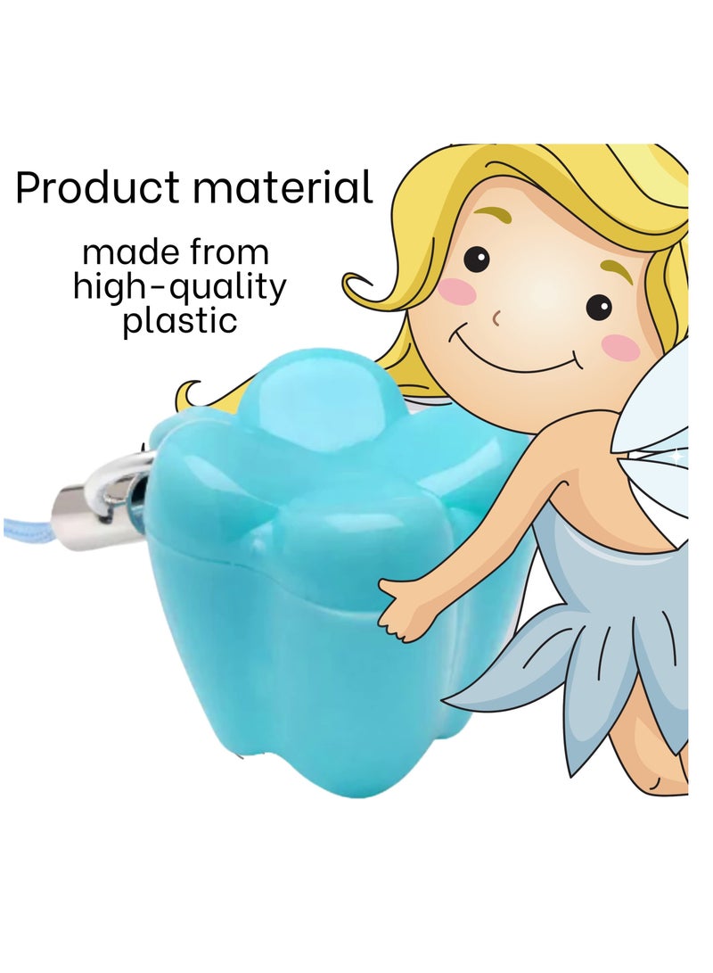 Excefore 50 PCS Tooth Holders for Kids Keepsake, Multicolor Plastic Tooth Necklace for Lost Teeth Tooth Cases for Milk Tooth Baby Tooth Boxes for Lost Teeth for Kids - Image 3