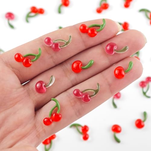 HOMICO 200 Pieces Tiny Cherry for Dollhouse Miniatures Resin Food for Crafts Mini Cherry Decor for Dollhouse Mini Kitchen Fairy Garden Micro Landscaping Decoration - Image 5