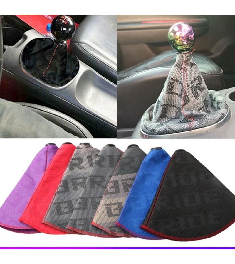 1pc Purple Universal Shift Lever Knob Boot Cover Racing Shifter Collar - Image 3